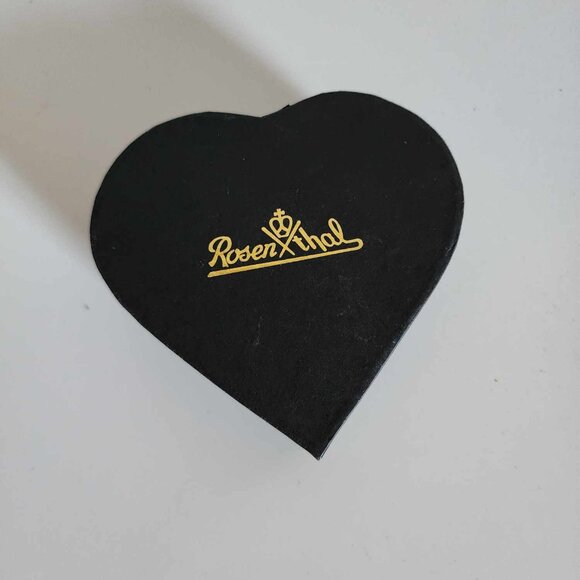 Rosenthal 24% Lead Crystal Purple Heart NIB w/Etched Engraving of Brand - Picture 4 of 5